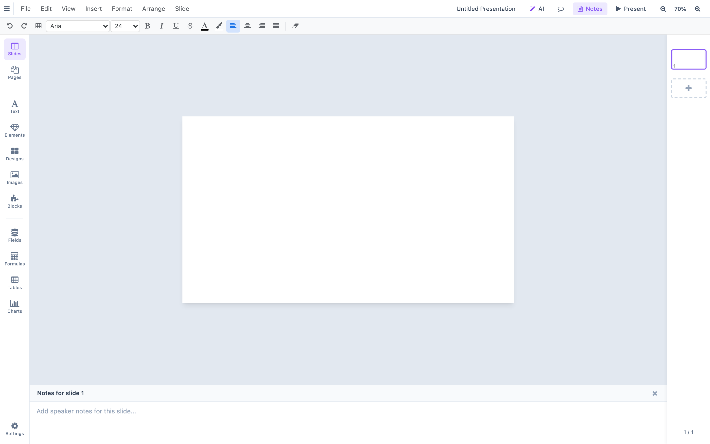 NiimePresent presenter mode with slide canvas and audience sync