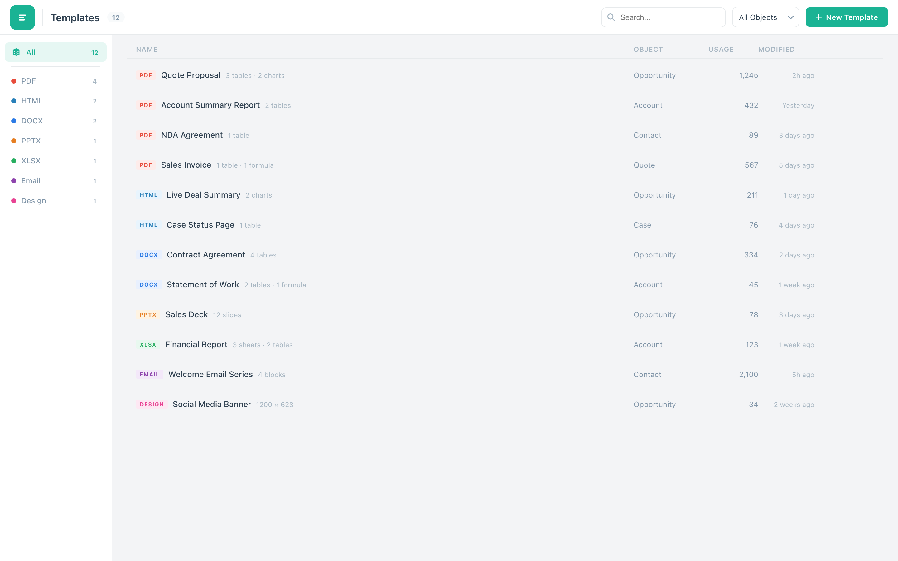 Contract and agreement templates in NimeDocs